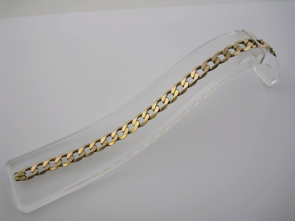 Appraisal: A flattened curb link Bracelet stamped approx gms