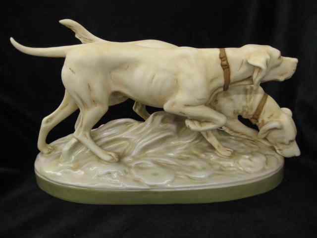 Appraisal: Royal Dux Porcelain Figurine of Pointer Setter '' long ''