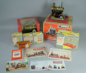 Appraisal: A boxed Mamod SE A steam engine another one unboxed