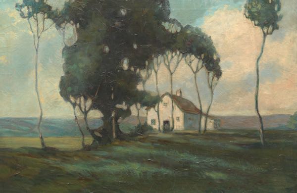 Appraisal: HARVEY STEVENS ALDRICH AMERICAN - x Barn with trees Oil