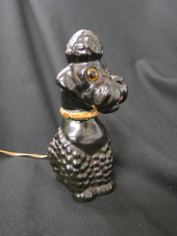 Appraisal: Goebel German Porcelain Figural Poodle Lamp black