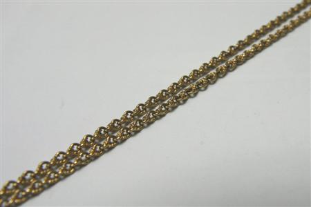 Appraisal: An ct gold long chain composed of fancy scroll form