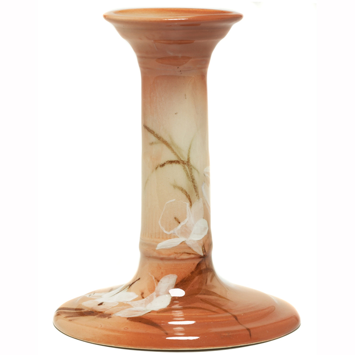 Appraisal: Rookwood candlestick early cameo Hi-glaze decorated by Ed Abel in