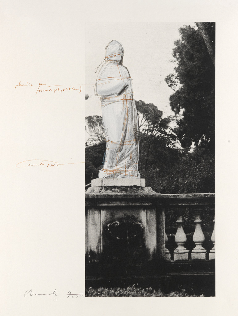 Appraisal: CHRISTO Wrapped Venus Project for Villa Borghese Rome Lithograph on