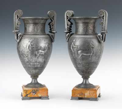 Appraisal: A Pair of Greek Revival Style Urns In the French