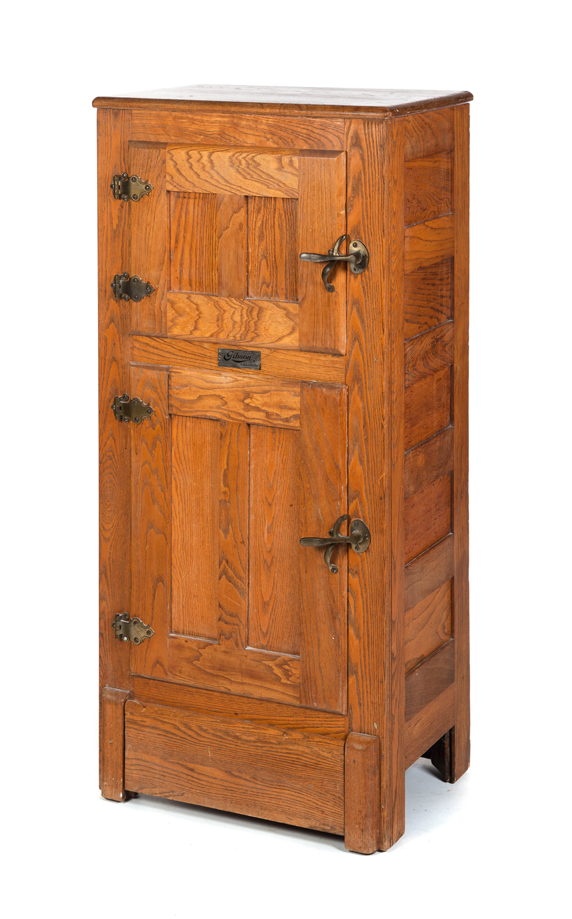 Appraisal: GIBSON CAMBRIA ICEBOX REFRIGERATOR American st quarter- th century oak