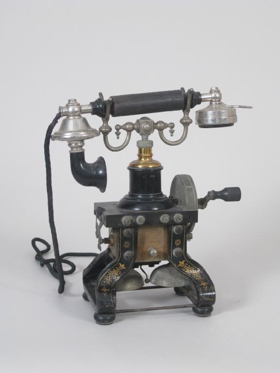 Appraisal: A Victorian Telephone on cast metal base with gilt decoration