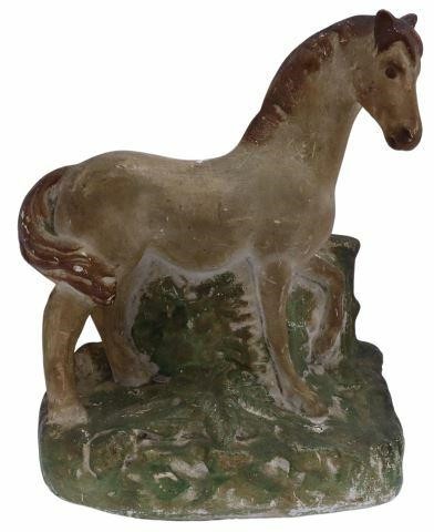 Appraisal: American polychrome painted chalkware horse figure New England th c