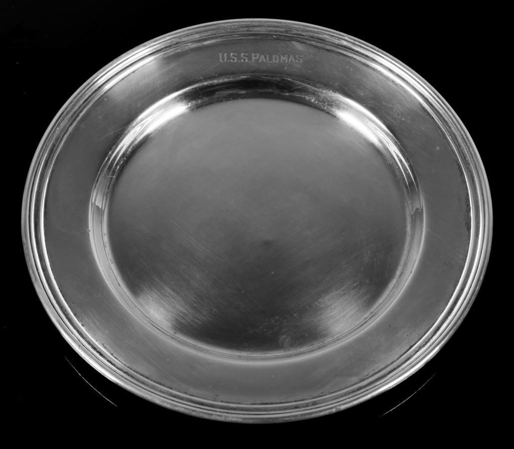 Appraisal: International Sterling H bread plate with the engraving U S