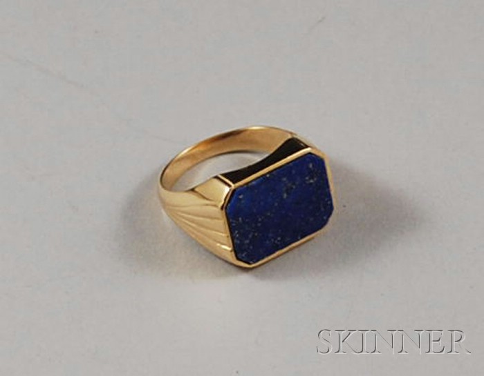 Appraisal: kt Gold and Lapis Lazuli Ring size