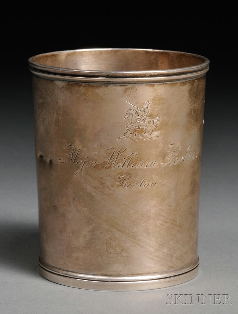 Appraisal: Coin Silver Presentation Tumbler probably Boston late th century tapered