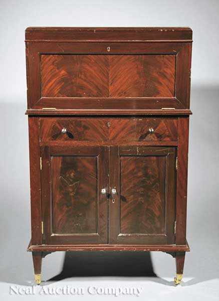 Appraisal: An Edwardian Mahogany Drinks Cabinet labeled Mappin Webb Rue de