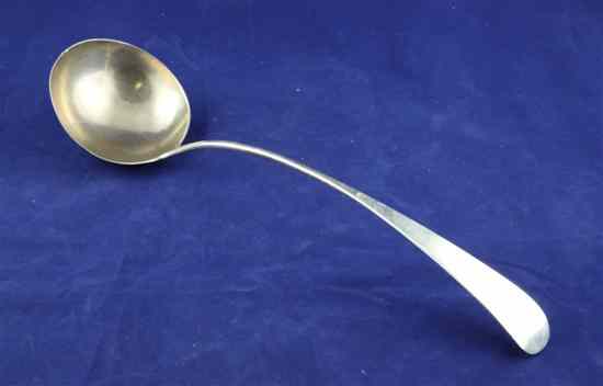 Appraisal: A George III Scottish silver Old English pattern soup ladle