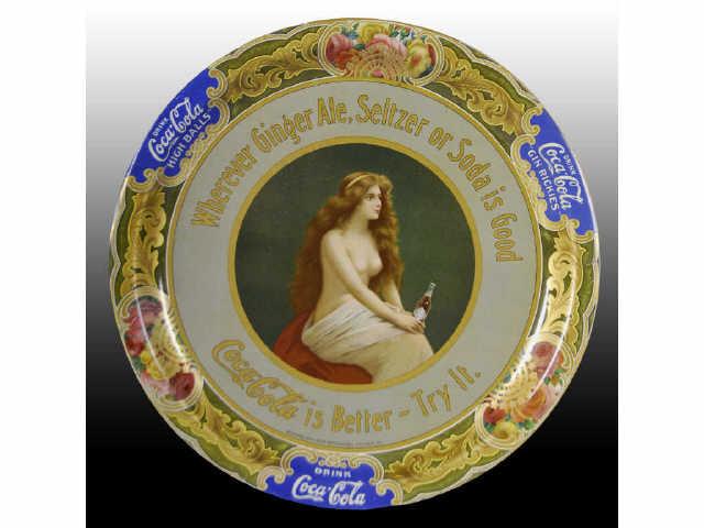 Appraisal: Scarce Coca-Cola Topless Tin Litho Serving Tray Description Circa Stunning