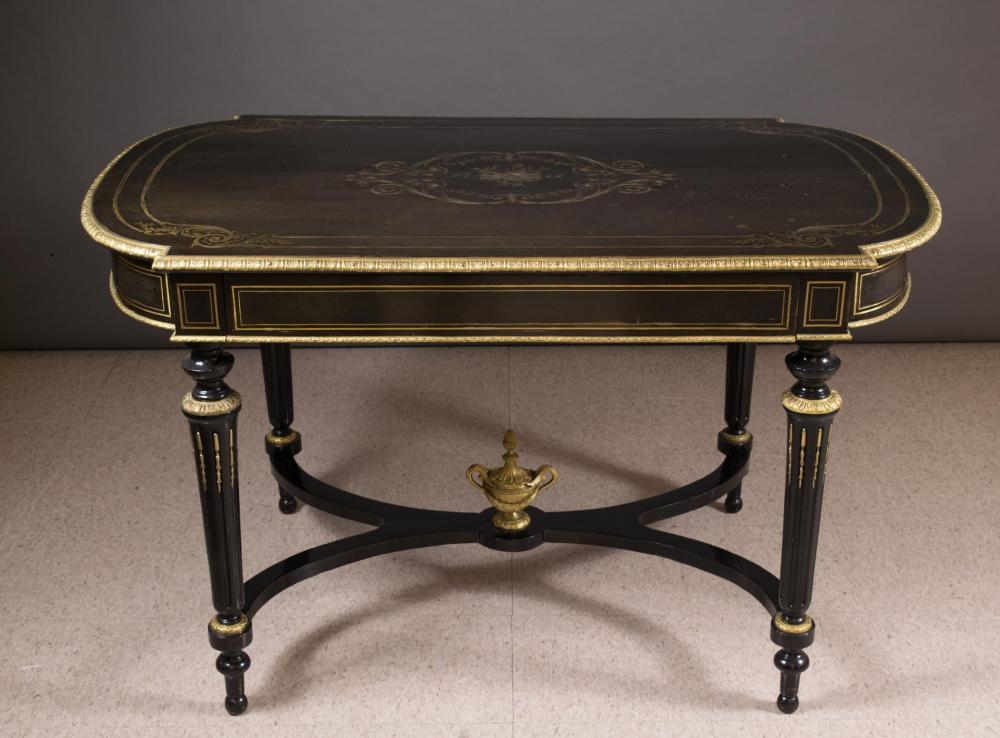 Appraisal: NAPOLEON III SALON TABLE Louis XVI-style French fourth quarter th