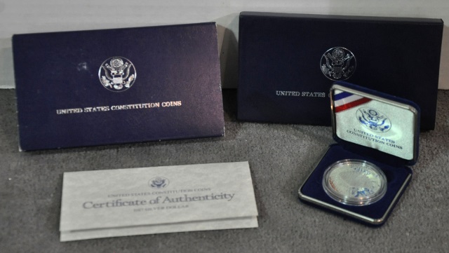 Appraisal: Constitution Commemorative Silver DollarA proof issue silver