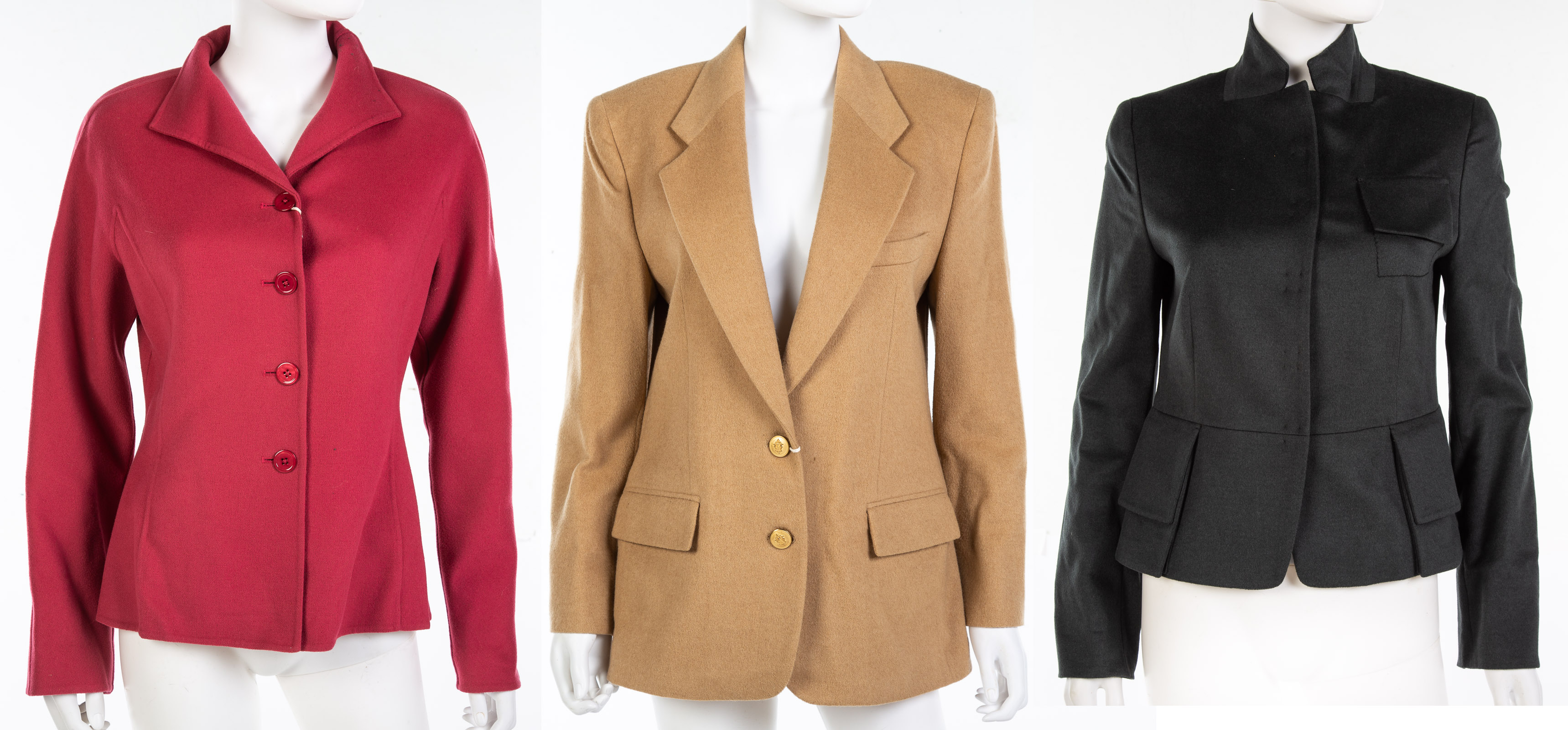 Appraisal: THREE JACKETS Akris Punto size Linda Allard Ellen Tracy size