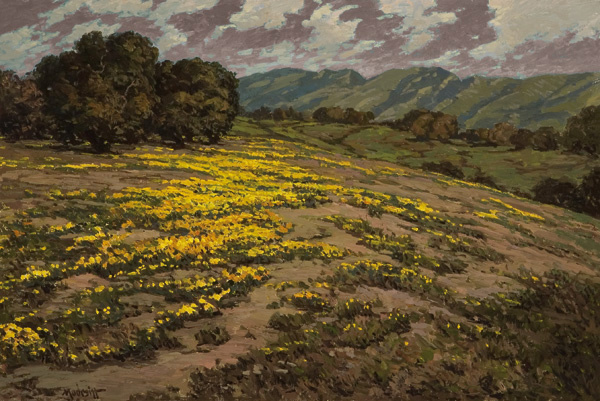 Appraisal: MODESITT JOHN American b ''Foothills in Spring - Marin'' oil