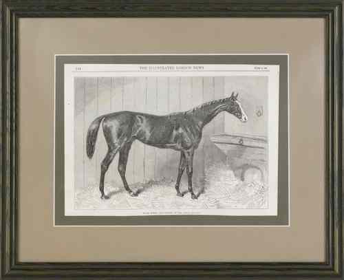 Appraisal: Five miscellaneous horse prints and engravings th th c largest