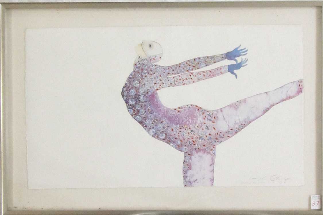 Appraisal: CAROL GRIGG WATERCOLOR ON PAPER Portland Oregon b Dancing the