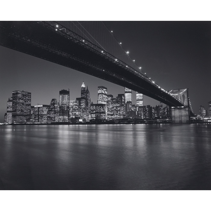 Appraisal: Henri Silberman American th century Manhattan Skyline Under the Brooklyn