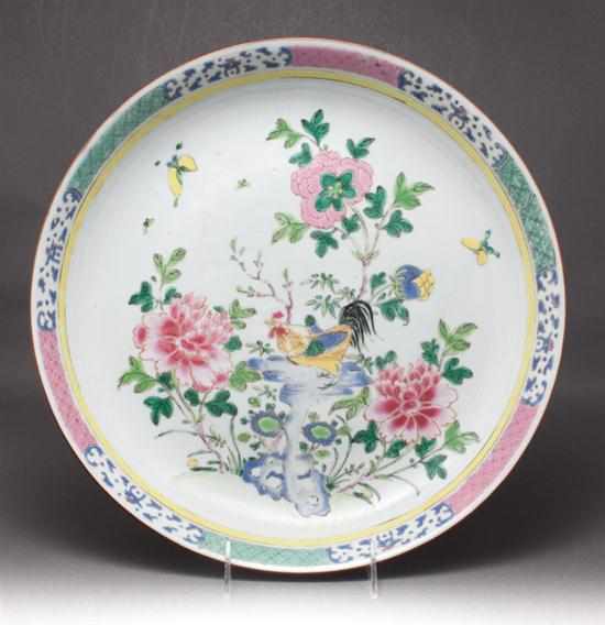 Appraisal: Chinese Export Famille Rose porcelain charger Yung Chen circa with