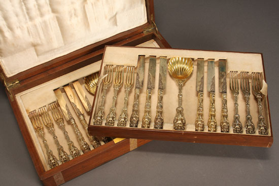 Appraisal: Lot Property of Various Owners Cased Edward VII Silver Gilt