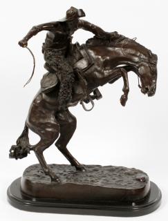 Appraisal: AFTER FREDERIC REMINGTON BRONZE SCULPTURE AFTER FREDERIC REMINGTON AMERICAN -