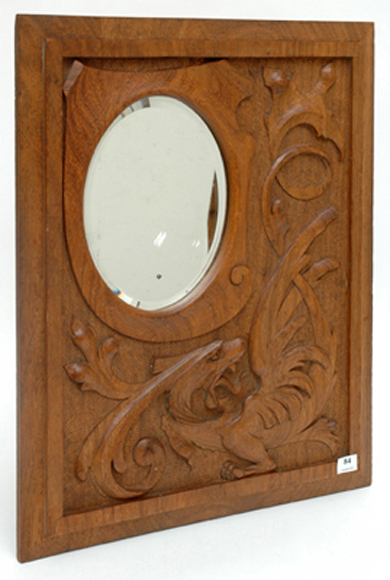 Appraisal: AN AUSTRALIAN BLACKWOOD CARVED MIRROR In the style of John