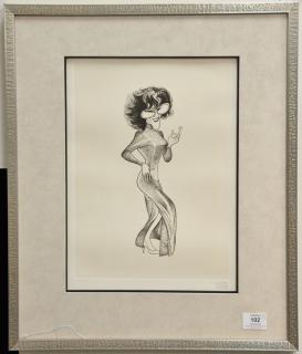 Appraisal: Al Hirschfeld - etching of Totsie - Dustin Hoffman signed