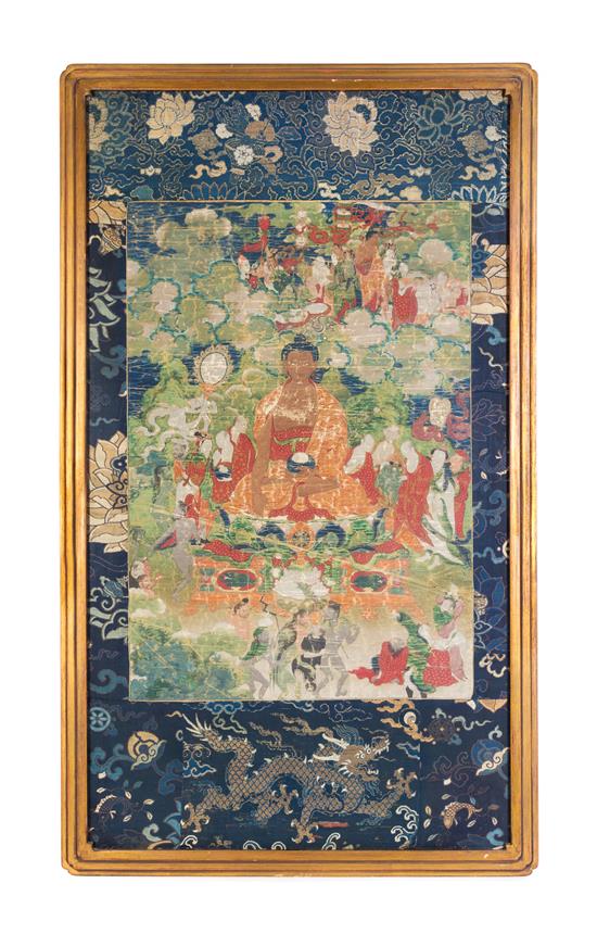 Appraisal: Sale Lot A Tibetan Thangka th th century the central