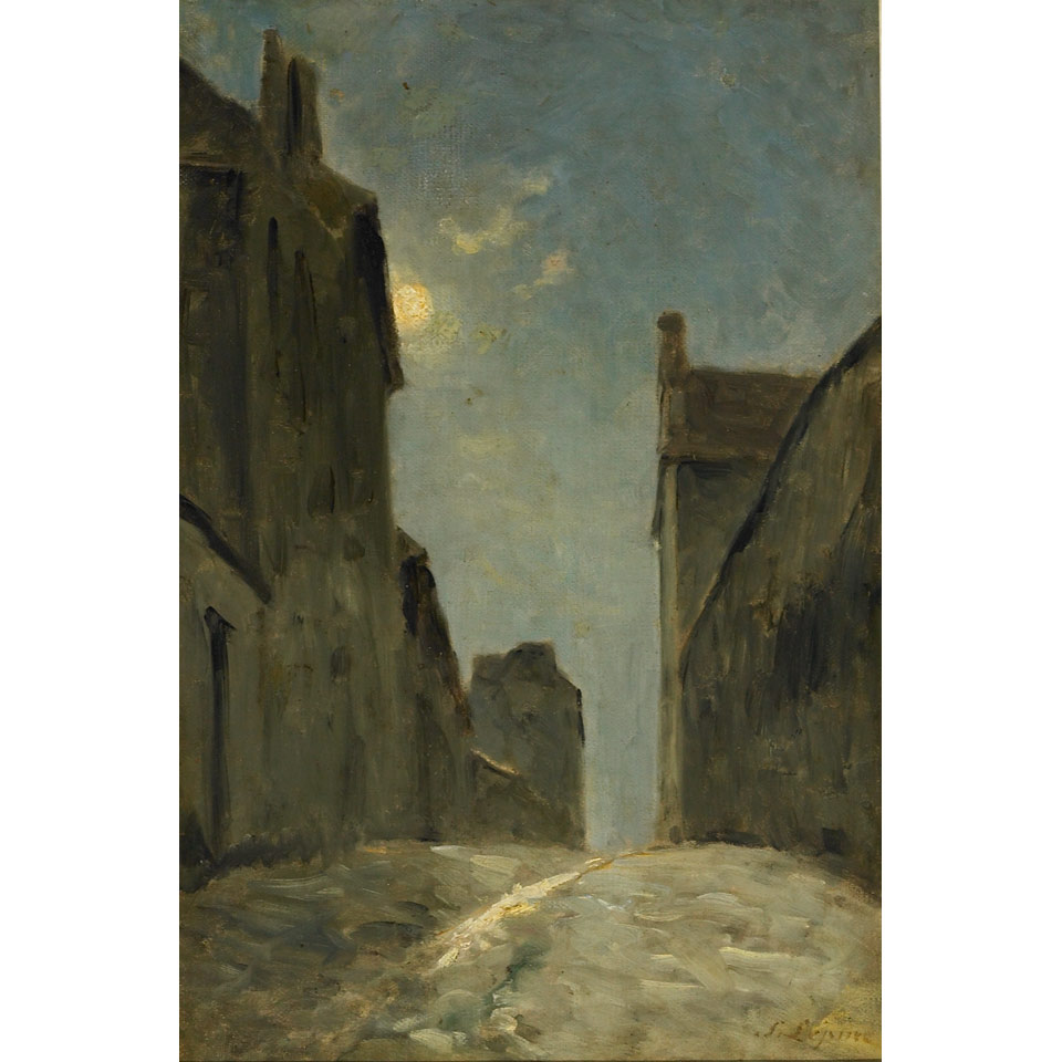 Appraisal: Stanislas Lepine - French NIGHT VIEW MONTMARTRE LA RUE DU