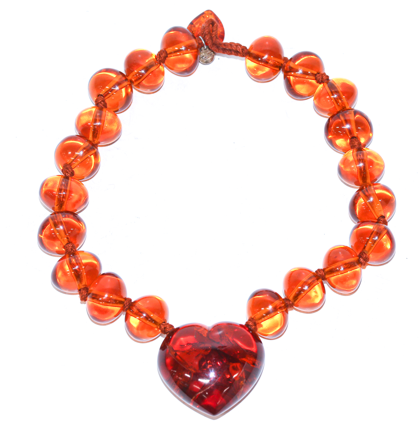 Appraisal: A GERDA LYNGGAARD FOR MONIES AMBER NECKLACE Single strand amber