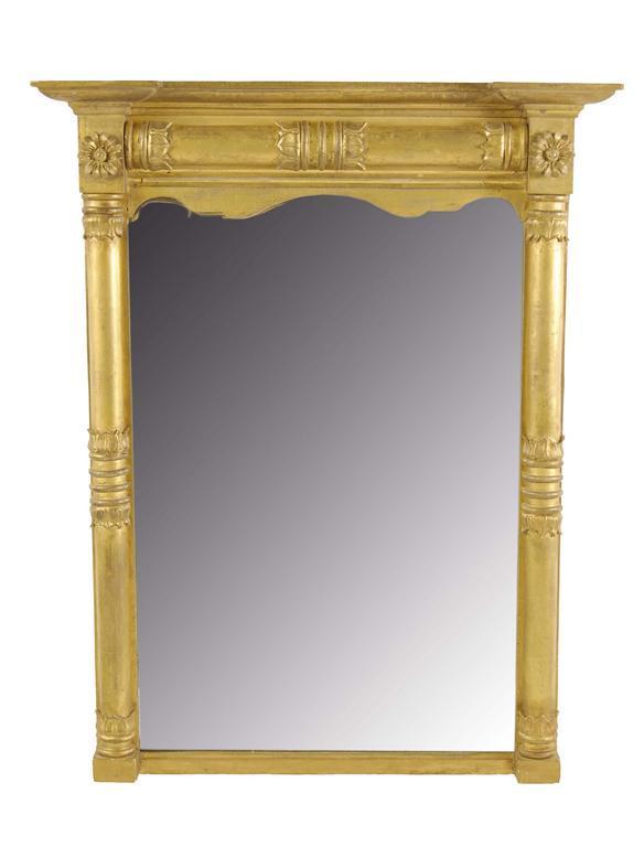 Appraisal: A George IV giltwood and gesso wall mirror