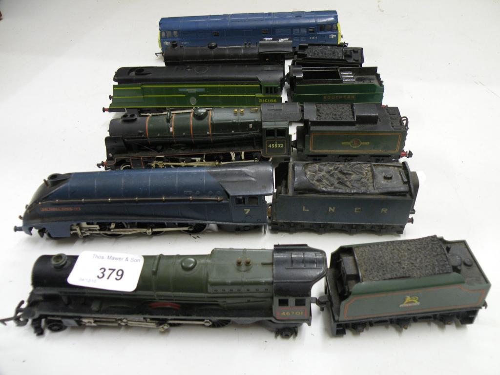 Appraisal: Various Hornby locomotives to include Sir Nigel Gresley Spitfire Princess