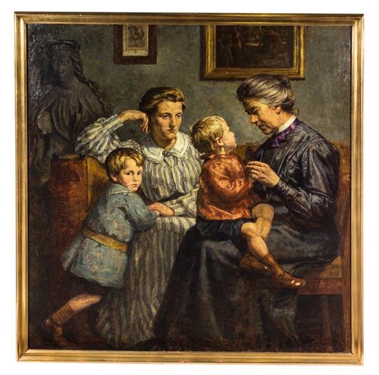 Appraisal: Sale Lot Sigurd Wandel Danish - Three Generations - oil