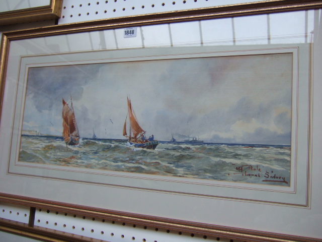 Appraisal: Thomas Sidney th th century Off Poole watercolour signed and