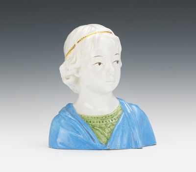 Appraisal: An Italian Majolica Bust of a Young Boy After the