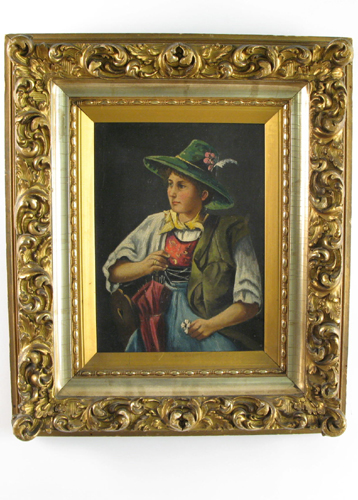 Appraisal: AUSTRIAN SCHOOL th century Oil on canvas Portrait of young