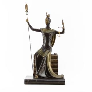 Appraisal: Erte Bronze Sculpture Justice Erte Bronze Sculpture Justice Signed and