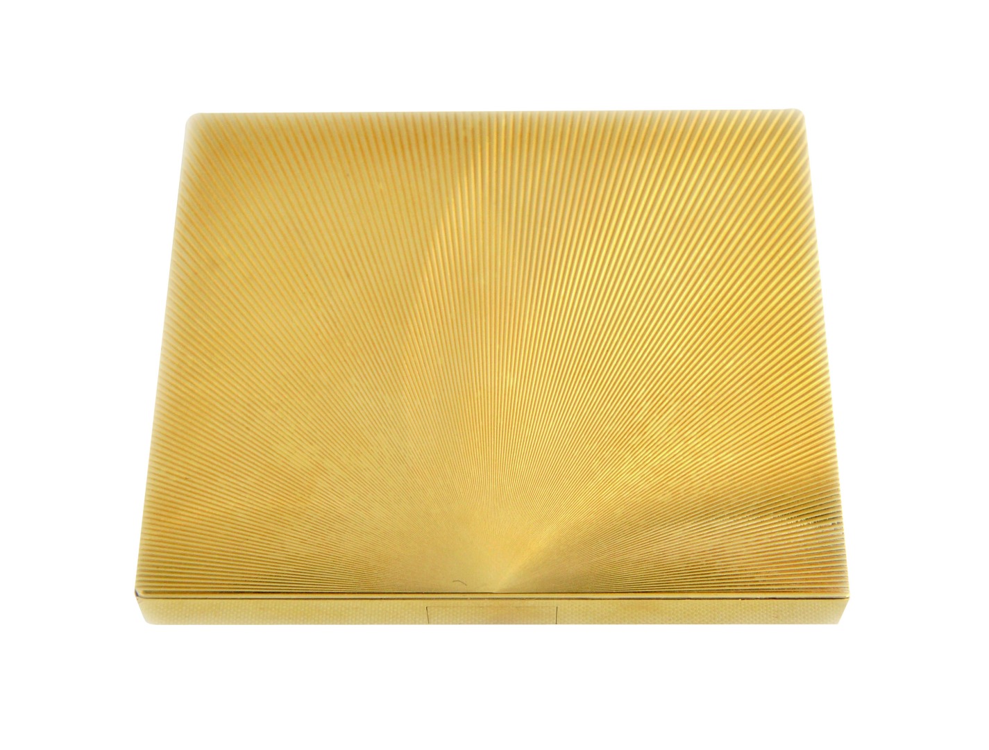 Appraisal: A French gold rectangular hinge lidded box by Van Cleef