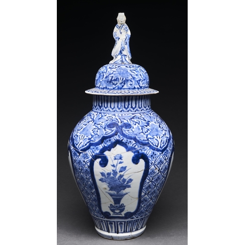 Appraisal: A Japanese blue and white jar and cover Arita Edo