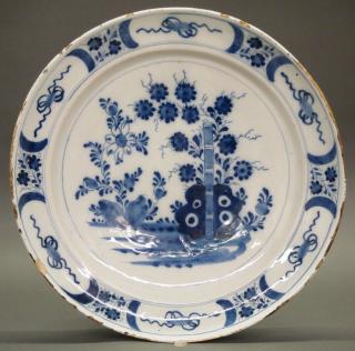 Appraisal: th c delft ware Charger An th Century Dutch Delft