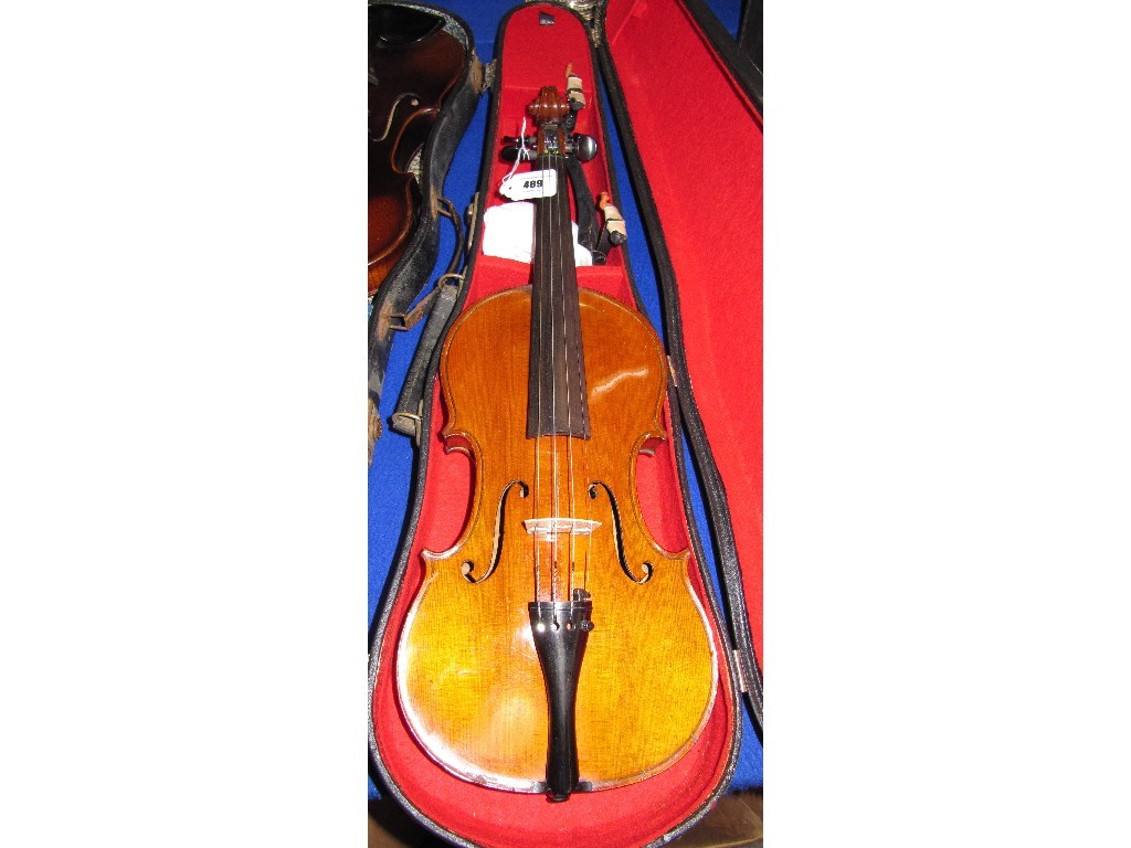 Appraisal: Violin in case marked Dominicus Montagnana