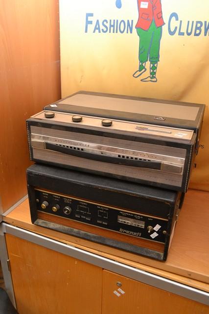 Appraisal: A HMV RECORD PLAYER AND BRENELL TAPE DECK