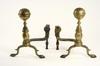 Appraisal: ANDIRONS - Pair of early th C Boston snake foot