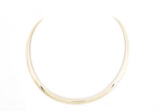 Appraisal: Italian k Yellow Gold Domed Omega Necklace Italian last quarter