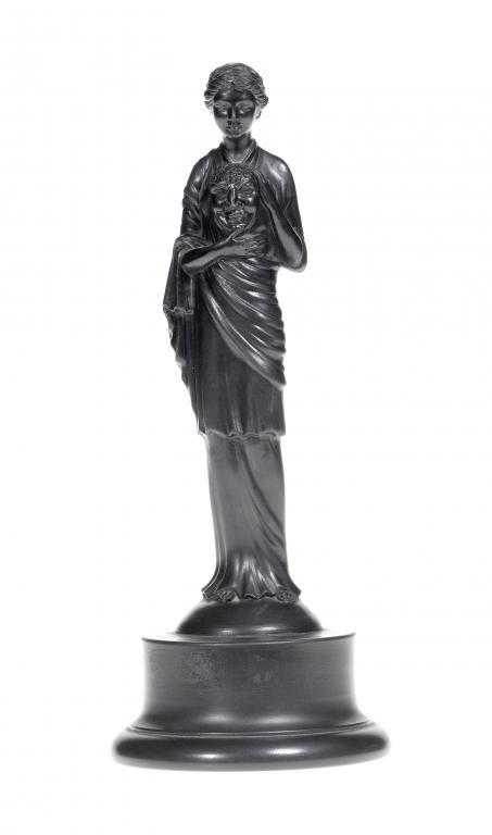 Appraisal: A RARE WEDGWOOD BLACK BASALT BAFTA STATUETTE modelled by Eric