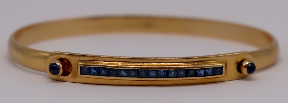 Appraisal: JEWELRY Cartier kt Gold and Sapphire Bracelet Cartier kt yellow