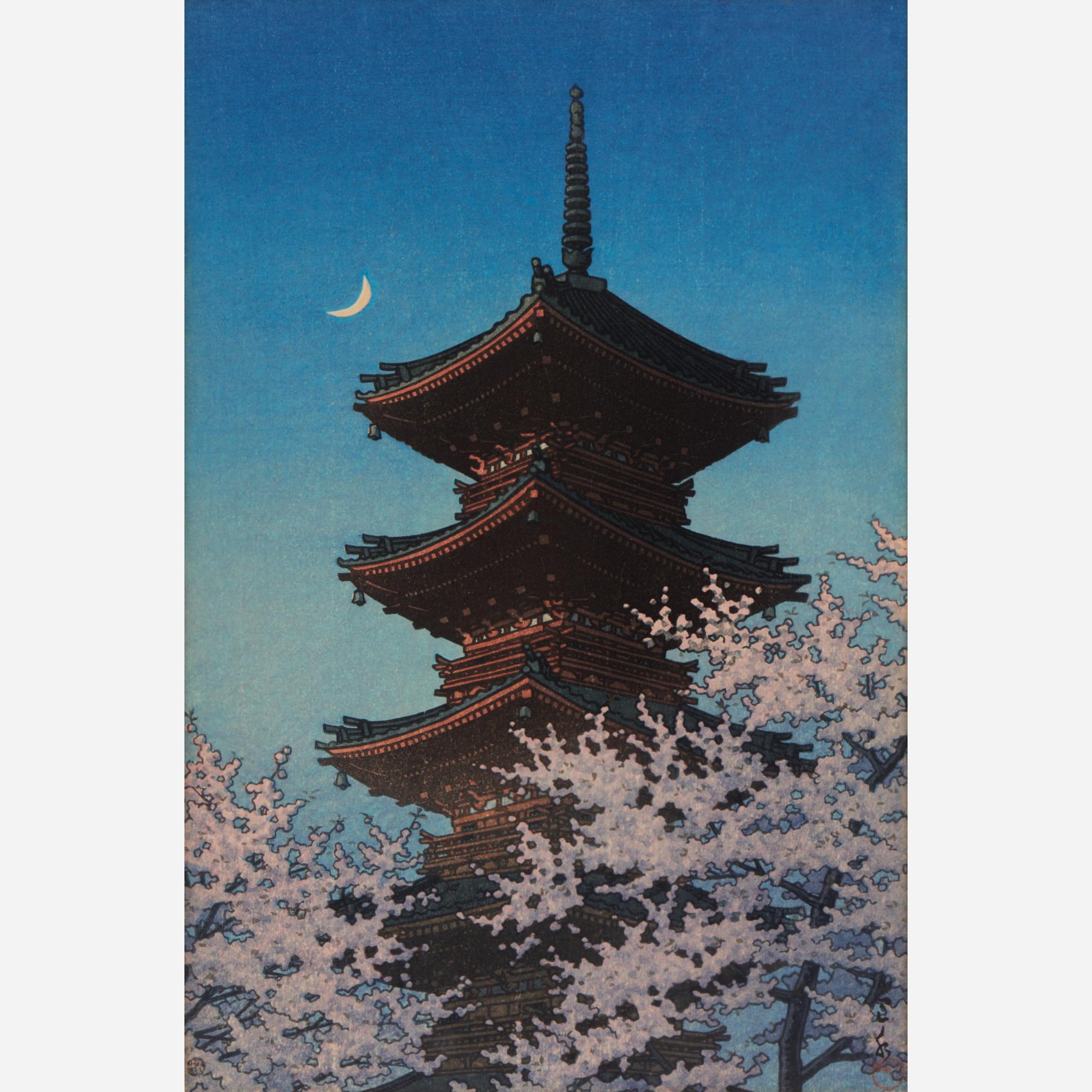 Appraisal: HASUI KAWASE SPRING EVENING WOODBLOCK ST ED Hasui Kawase Japanese